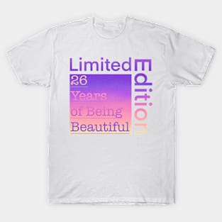 26 Year Old Gift Gradient Limited Edition 26th Retro Birthday T-Shirt